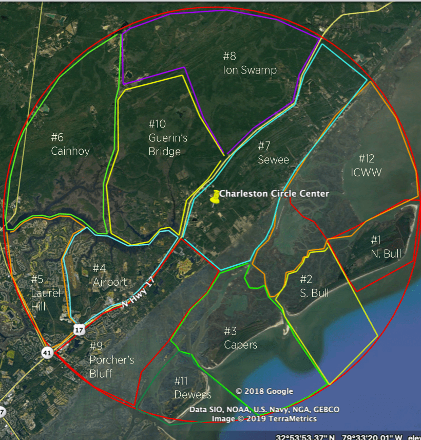 Charleston Natural History Society CBC circle
